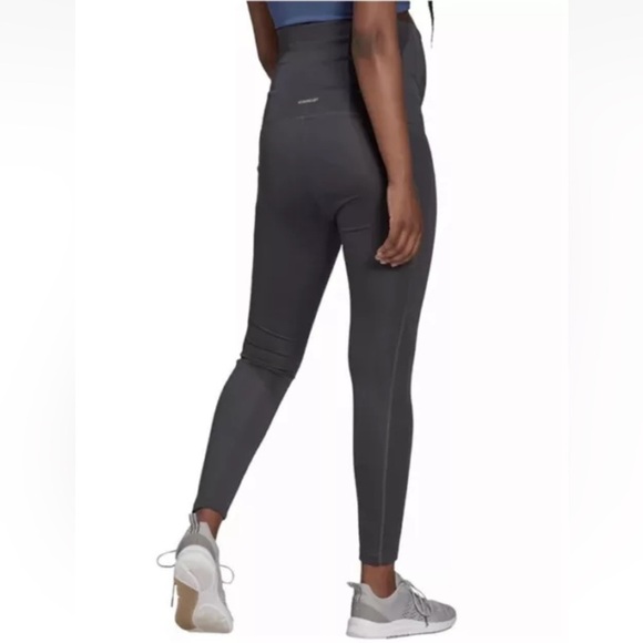 Adidas Designed To Move Aeroready 7/8 Leggings Gray XS NWT - Picture 3 of 9